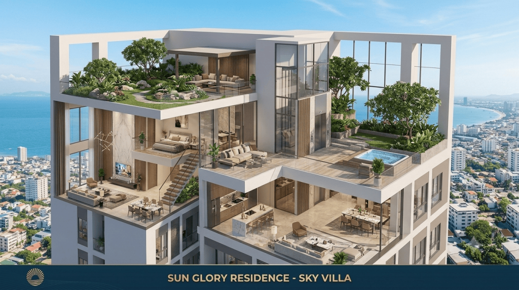 Căn hộ Sky Villa Sun Glory Residence