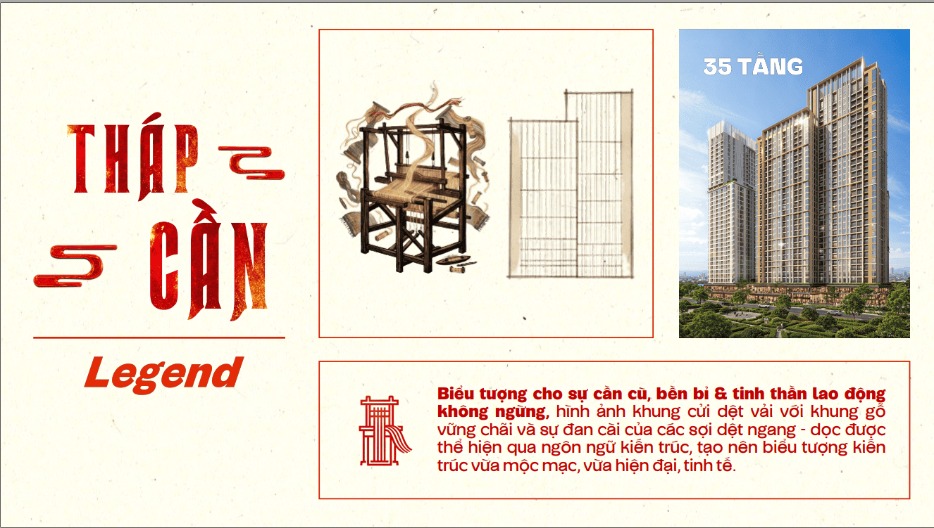 Tháp Cần Sun Glory Residence — cảm hứng khung cửi dệt vải
