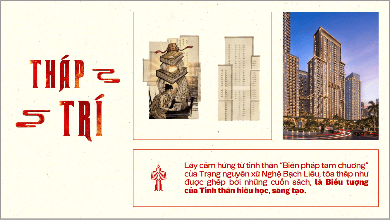 Tháp Trí Sun Glory Residence — cảm hứng Trạng nguyên xứ Nghệ Bạch Liêu