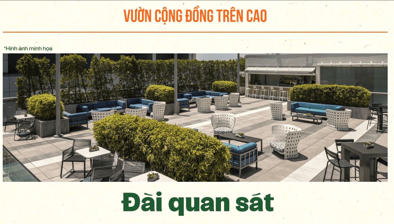 Vườn cộng đồng trên cao Sun Glory Residence