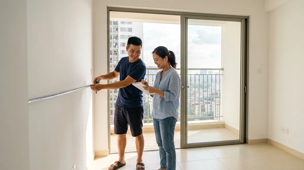 Ảnh minh họa chi phí hoàn thiện nội thất căn hộ Sun Glory Residence bàn giao cơ bản
