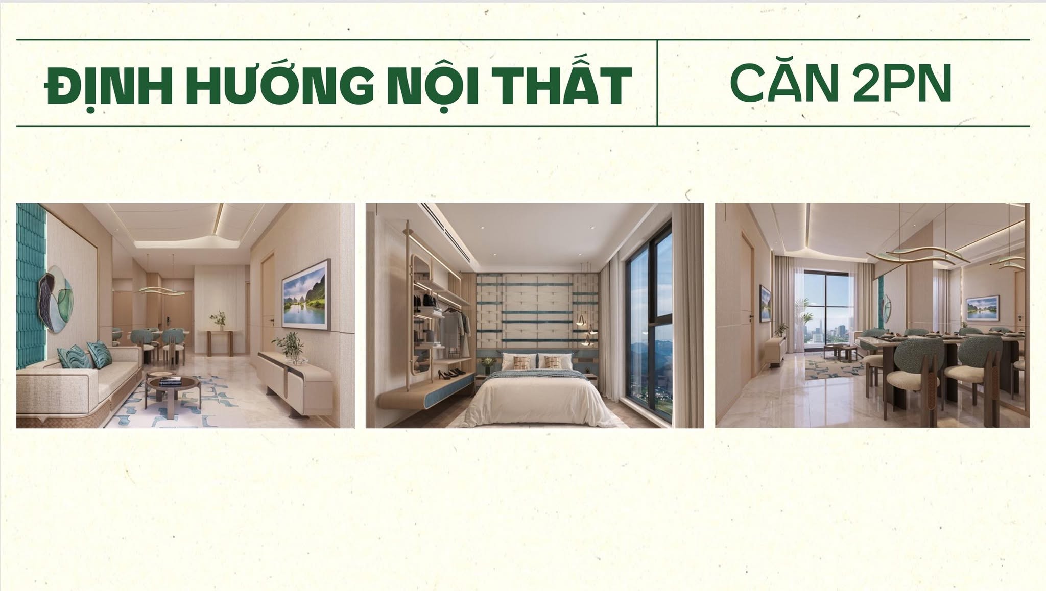 Thiết kế nội thất căn hộ 2 phòng ngủ Sun Glory Residence tham khảo cho căn 2PN+