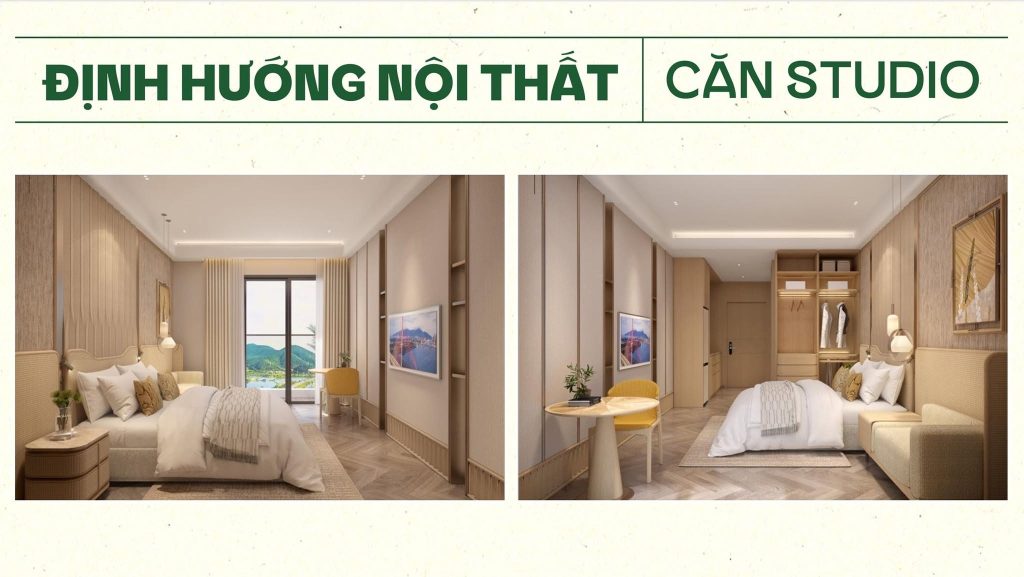 thiết kế nội thất căn hộ studio sun glory residence